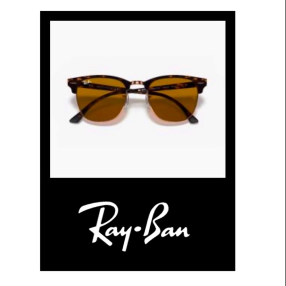 SOLD - Ray-Ban Authentic Clubmaster Tortoise Frame Sunglasses - GUC. - Picture 11 of 16